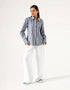 STRIPPED BUTTON DOWN SHIRT